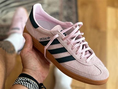 adidas clear pink spezial|Adidas pink and navy spezials.